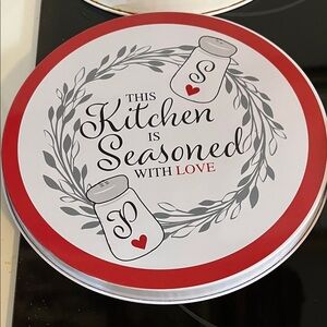 Various burner covers.  8 inch.